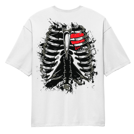 Skeleton Heart Oversized T-Shirt