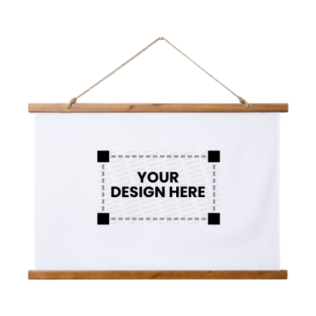 Customized Wood Topped Wall Tapestry