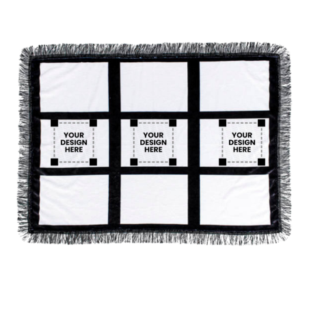 Customized Nine Pannal Plush Throw Blanket